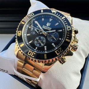 Invicta X Montres Prestige Men's Gold/Black Watch 42mm MPW-0092 New!